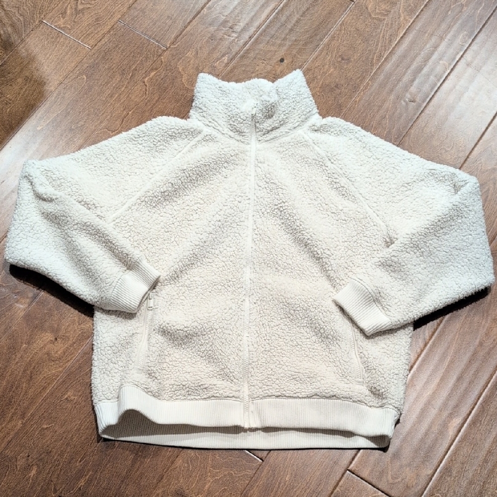 VGUC Athleta Tugga Jacket Fleece Full Zip Cream Size L